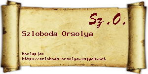 Szloboda Orsolya névjegykártya